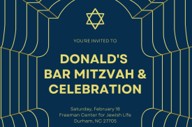 Donald&#39;s Bar Mitzvah and Celebration